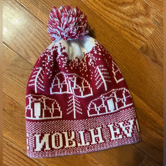 North Face Unisex / gender neutral winter toboggan hat with a beanie Pom. - Picture 4 of 7